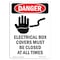 Signmission Safety Sign, OSHA Danger, 7" Height, Electrical Box Covers, Portrait OS-DS-D-57-V-1193 - alternate 1